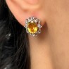 Flowering earrings with quartz Citrine 3.20 ct.