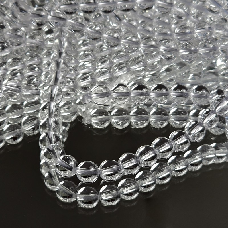 Filo di Quarzo Ialino Sferico ø 6,5 mm