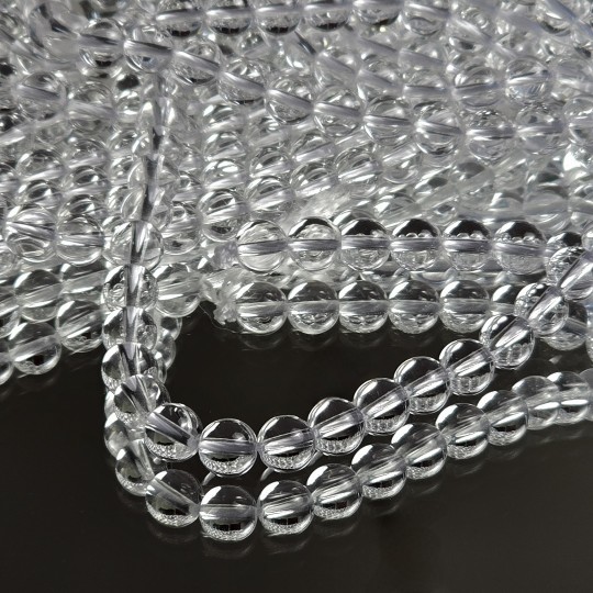 Filo di Quarzo Ialino Sferico ø 6,5 mm