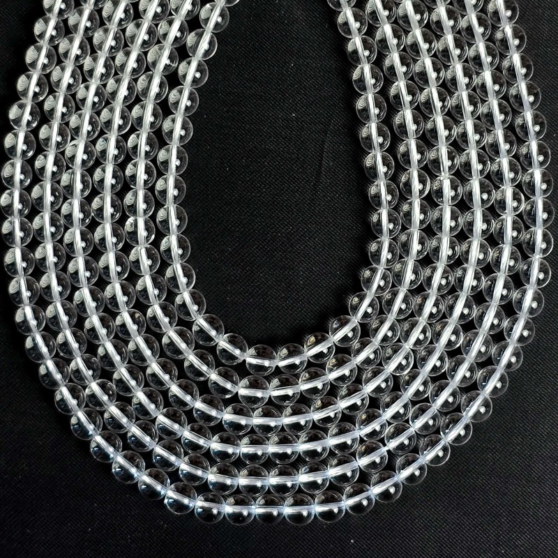 Filo di Quarzo Ialino Sferico ø 6,5 mm