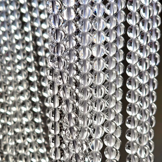 Filo di Quarzo Ialino Sferico ø 6,5 mm