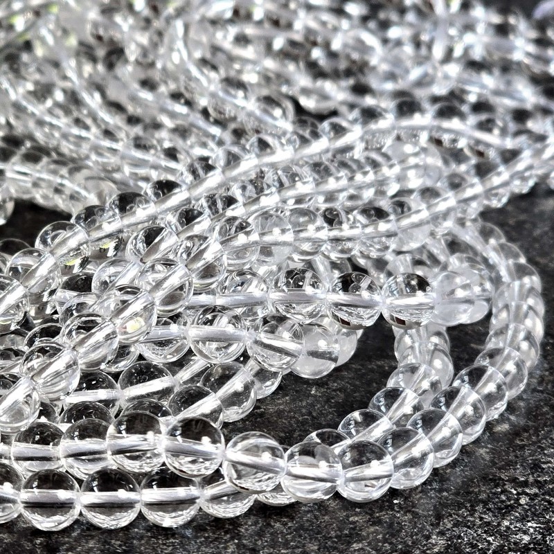 Filo di Quarzo Ialino Sferico ø 6,5 mm