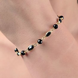 Rosary Bracelet with Black Spinel