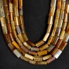 Strand of crushed cylinder agate