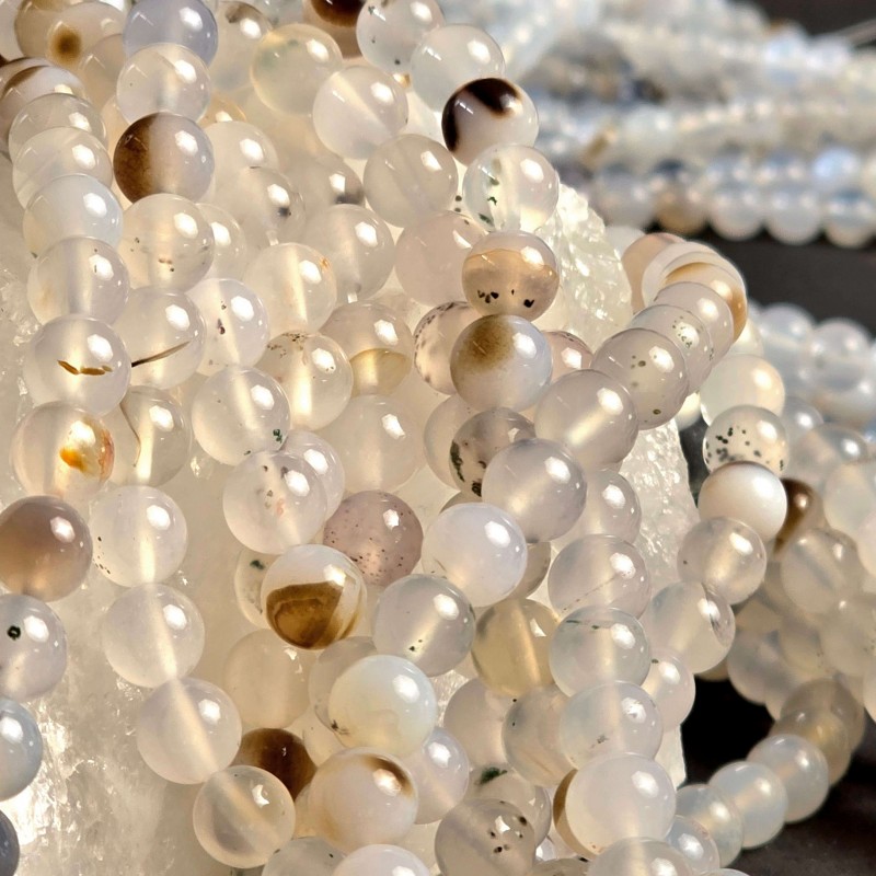 Filo di Agata Traslucida Sferica ø 8/8,5 mm