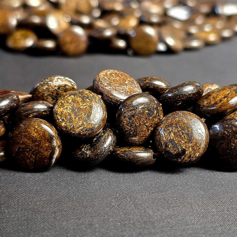 Filo di Bronzite Tonda Piatta ø15/15,5 mm