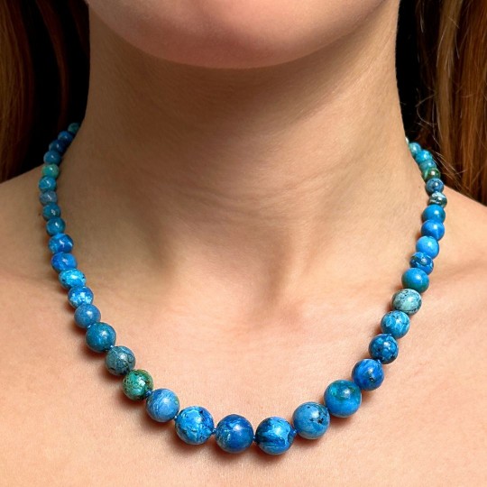 Necklace with Opale Blu Multisfumatura