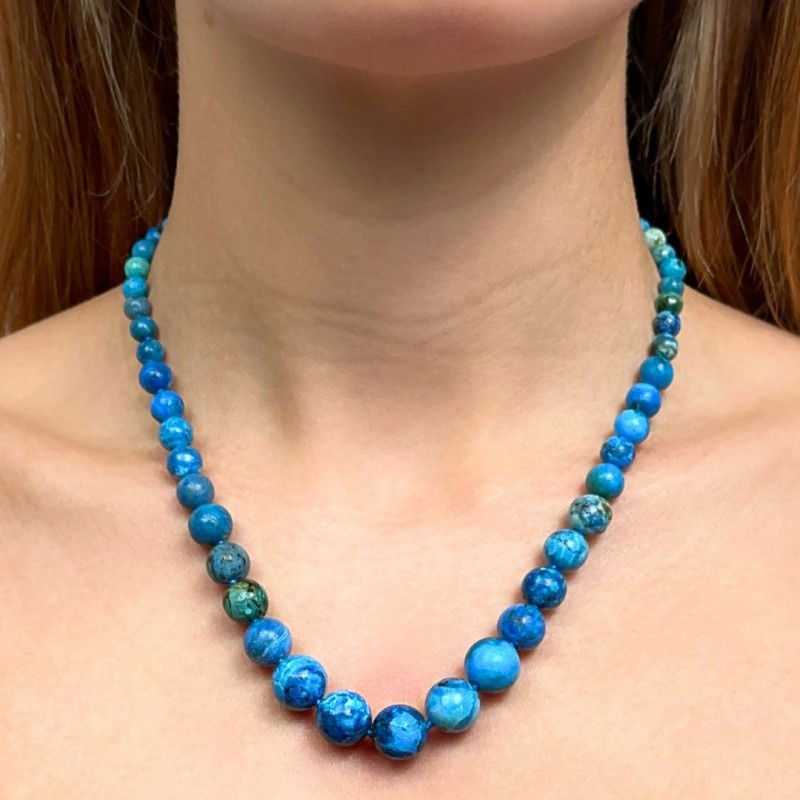 Necklace with Opale Blu Multisfumatura