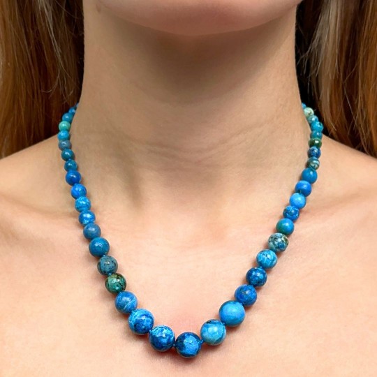 Necklace with Opale Blu Multisfumatura