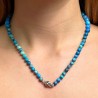 Necklace with Opale Blu Multisfumatura