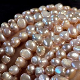 Filo di Perle Rosa Violetto Barocche ø 8/10 mm