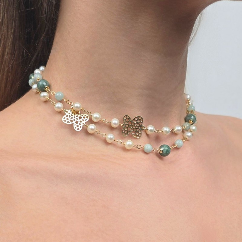 Chanel con Giada e perle