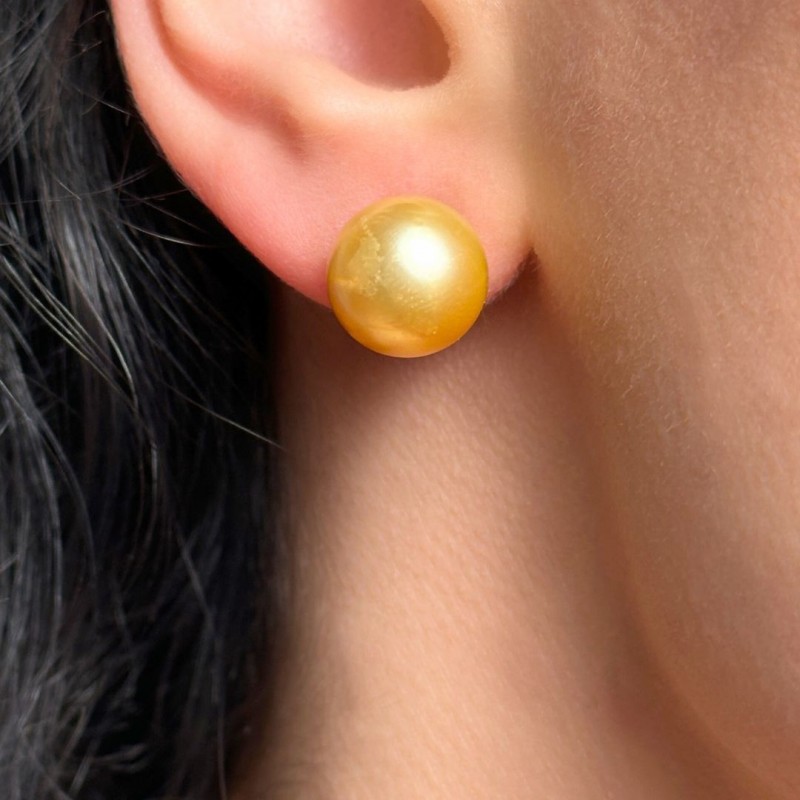 Orecchini con Perle Australiane Gold ø 12 mm