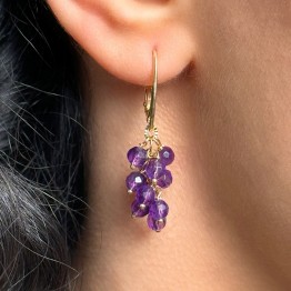 Orecchini a Grappolo i Ametista
