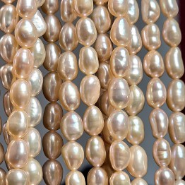 Filo di Perle Rosa Chiaro Ovali Barocche ø 5,5/6 mm