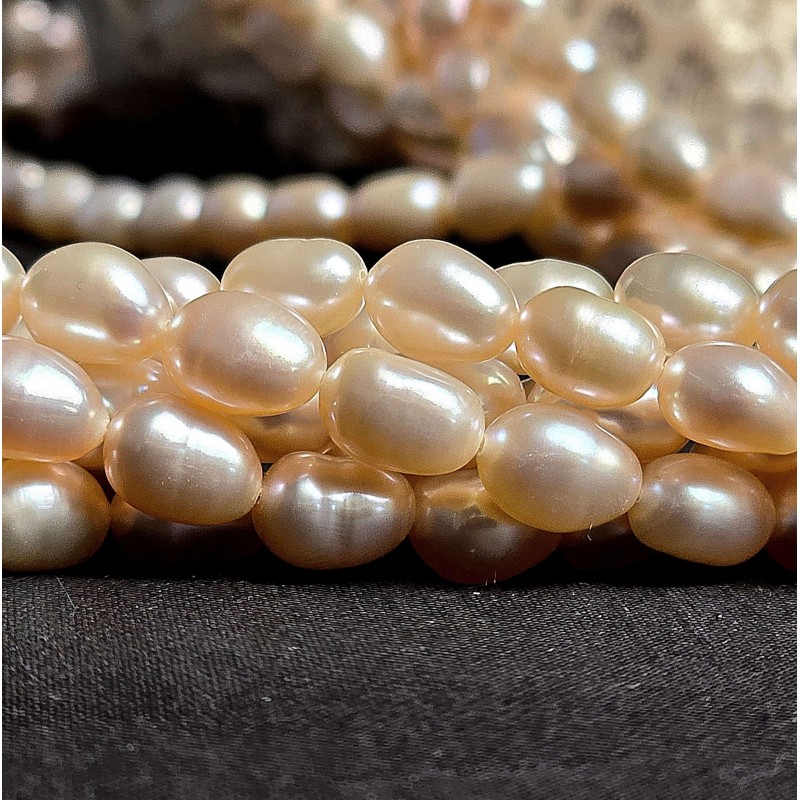 Pink Pearl Wire Clear Ovali Barocche ø 5.5/6 mm