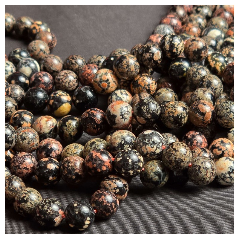 Filo di Ossidiana Sferica ø 10/10,5 mm
