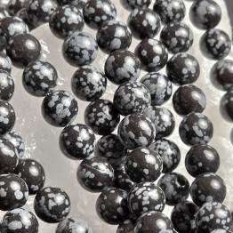 Filo di Ossidiana fiocco di Neve