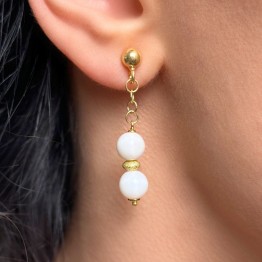 Orecchini con Corallo Bianco Rosato