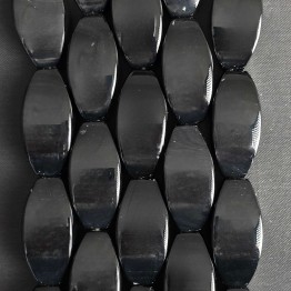 Strand of black agate with shuttles Ø 35 x 16 mm