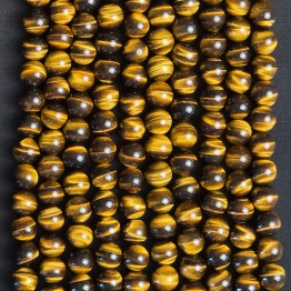 Offerta Lotto 10 Fili Occhio di Tigre ø 8 / 8,5 mm