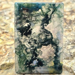 Stone of Agata Muschiata ø 53,3x36 mm