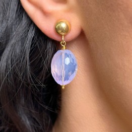Earrings of Quarzo Lavanda in Sasso
