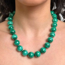 Collana di Malachite Sferica ø 18,5 mm