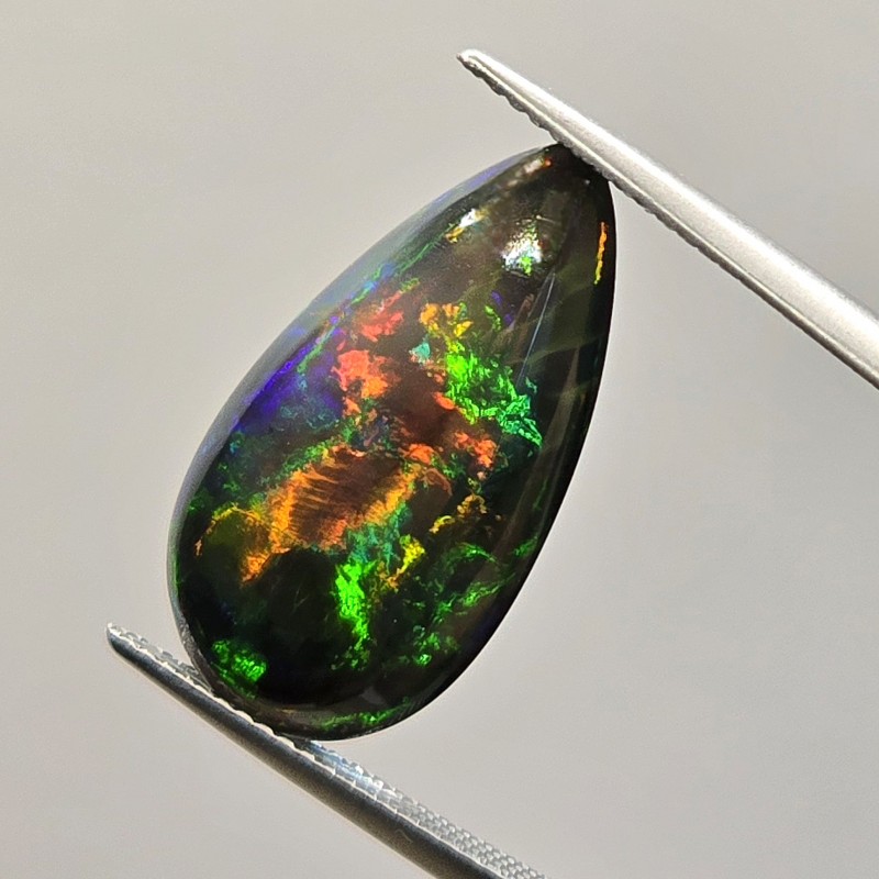 Ethiopian Black Opal Stone Cabochon Drop Ct.5.68
