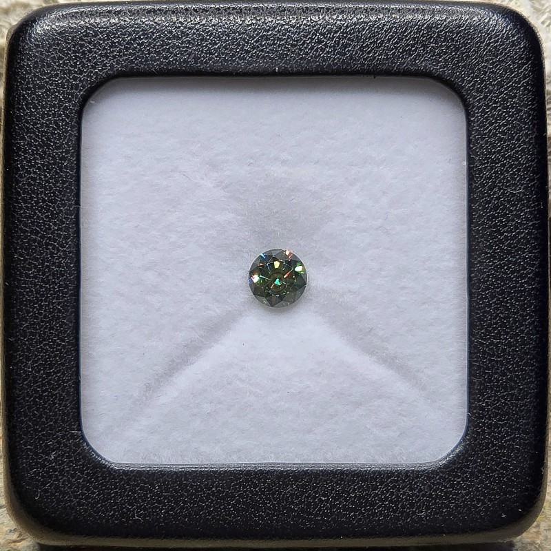 Pietra Moissanite Sintetica Verde ø 6 mm