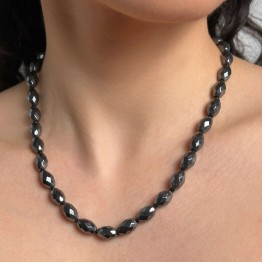 Necklace Ematite Cutting Oiled