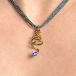 Collier Multifilo Ottanio and Pendant with Tanzanite