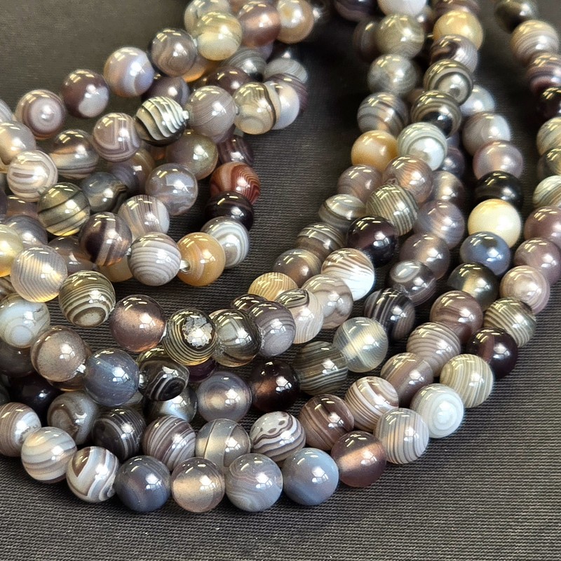 Filo di Agata del Botswana Sferico Liscio ø 6/6,5 mm