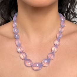 Necklace of Quarzo Lavanda in Sasso ct 451