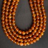 Strand of agate orange natural spherical cut Polished Ø 10 / 10.5 mm