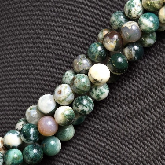 Wire of Agata Muschiata Sferico Liscio ø 9,5/10 mm