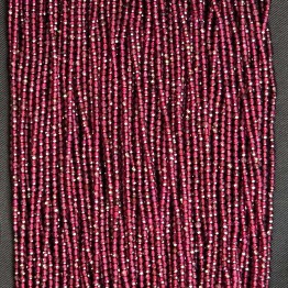 Filo di Granato Sferico Sfaccettato ø 2/2,5 mm