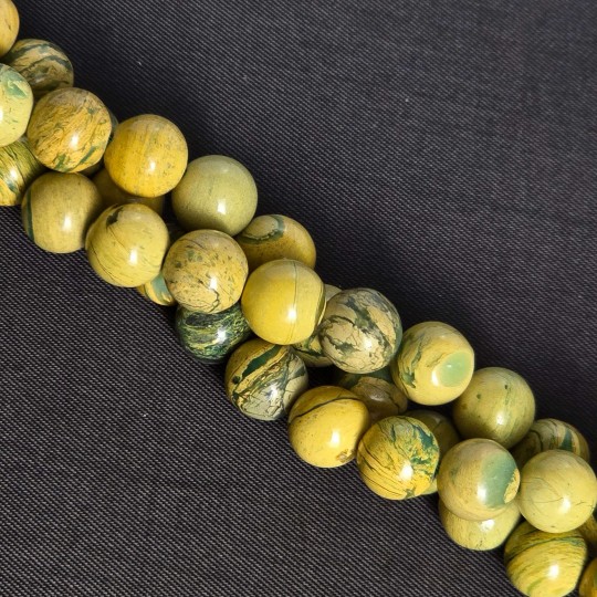 Filo di Serpentino Variegato Sferico ø 9/9,5 mm