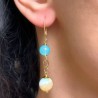 Earrings with Amazon and Shell
