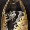 Stone of Quartz with Lodolite Retroincited with 2 Birds Ct. 140,44