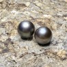 Coppia di Perle di Tahiti Multisfumatura Semiround