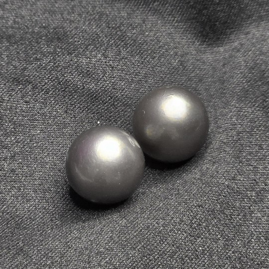 Coppia di Perle di Tahiti Multisfumatura Semiround