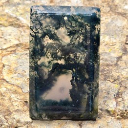 Stone of Agata Muschiata Rectangular ø 51,4x31.8 mm