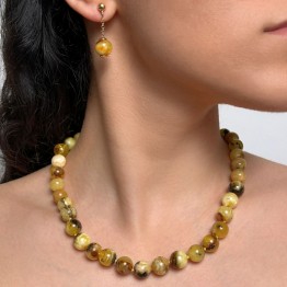 Amber Necklace and Earrings