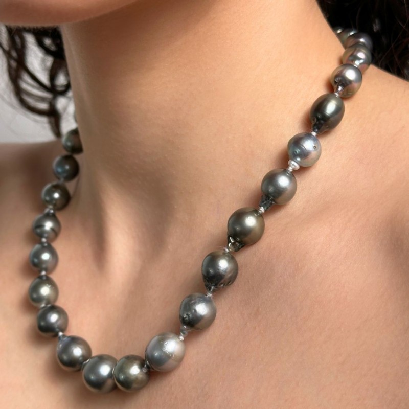 Collana Girocollo con Perle di Tahiti