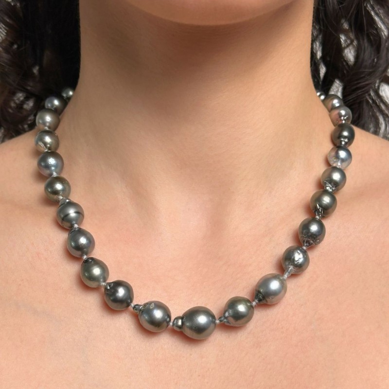 Collana Girocollo con Perle di Tahiti