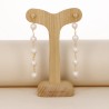 Earrings with 5 Semiround Pearls