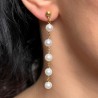 Earrings with 5 Semiround Pearls