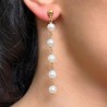 Earrings with 5 Semiround Pearls