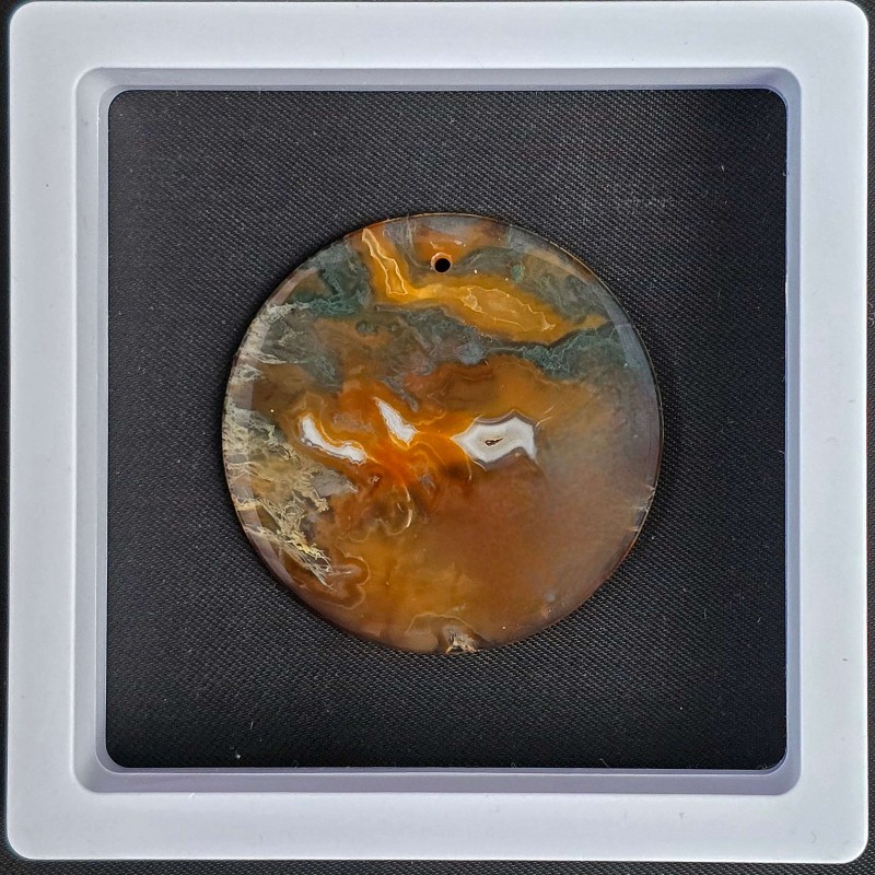 Stone of Agata Muschiata Cabochon Round ø 49 mm